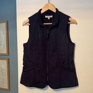 Talbots Navy Quilted Vest